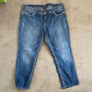 Silver Jean Co Plus Size Sam Boyfriend Jeans Sz22/L28
